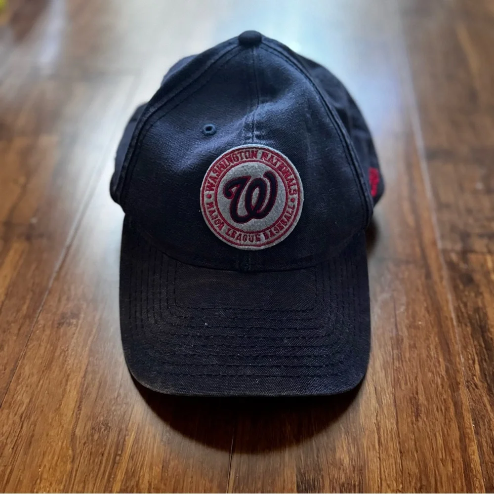 MLB Major League Baseball Washington Nationals Navy Blue Dad Hat Adjustable Cap